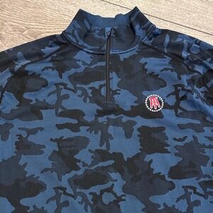 UNRL Barstool Sports Golf‎ Sweater Mens Large Blue Camo Active Athletic